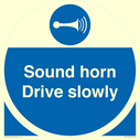 sound-horn-drive-slowly-warehousing-and-delivery-sign~